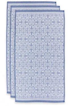 Badetuch Set/3 Tile De Pip Blau 55X100 Cm