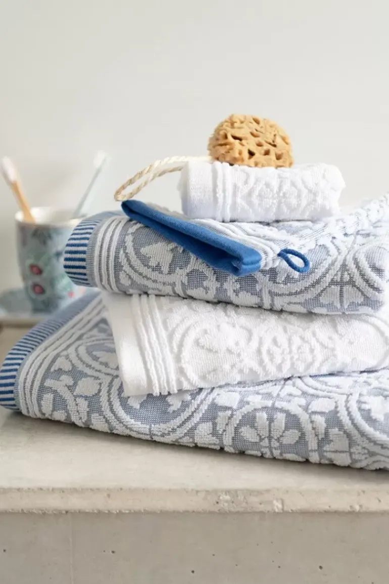 Badetuch Set/3 Tile De Pip Blau 55X100 Cm