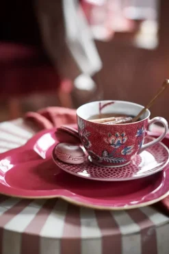 Flower Festival Set/2 Espresso Tasse & Undertasse Dunkel