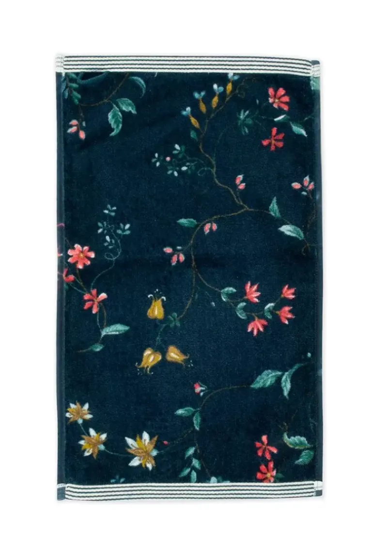 Gastehandtuch Set/3 Les Fleurs Dunkel 30X50 Cm