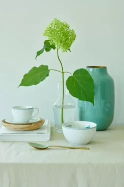 Jolie Set/2 Cappuccino Tasse & Untertasse Dots Gold