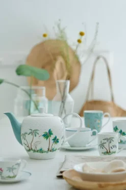 Jolie Set/2 Cappuccino Tasse & Untertasse Dots Gold