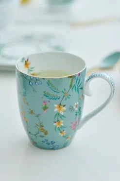 Jolie Tasse Gross Flowers Blau