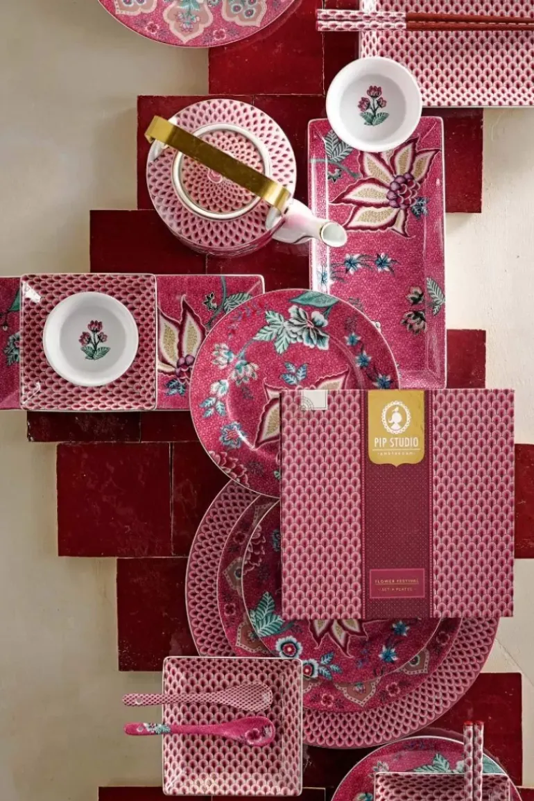 Oriental Flower Festival Set/6 Sushi Dunkel