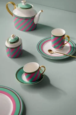 Pip Chique Stripes Tasse Gross Rosa/Grun 350Ml
