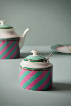 Pip Chique Stripes Zuckerdose Rosa/Grun