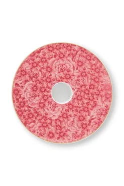 Royal Stripes Kerze Schale Blumen Rosa 14Cm