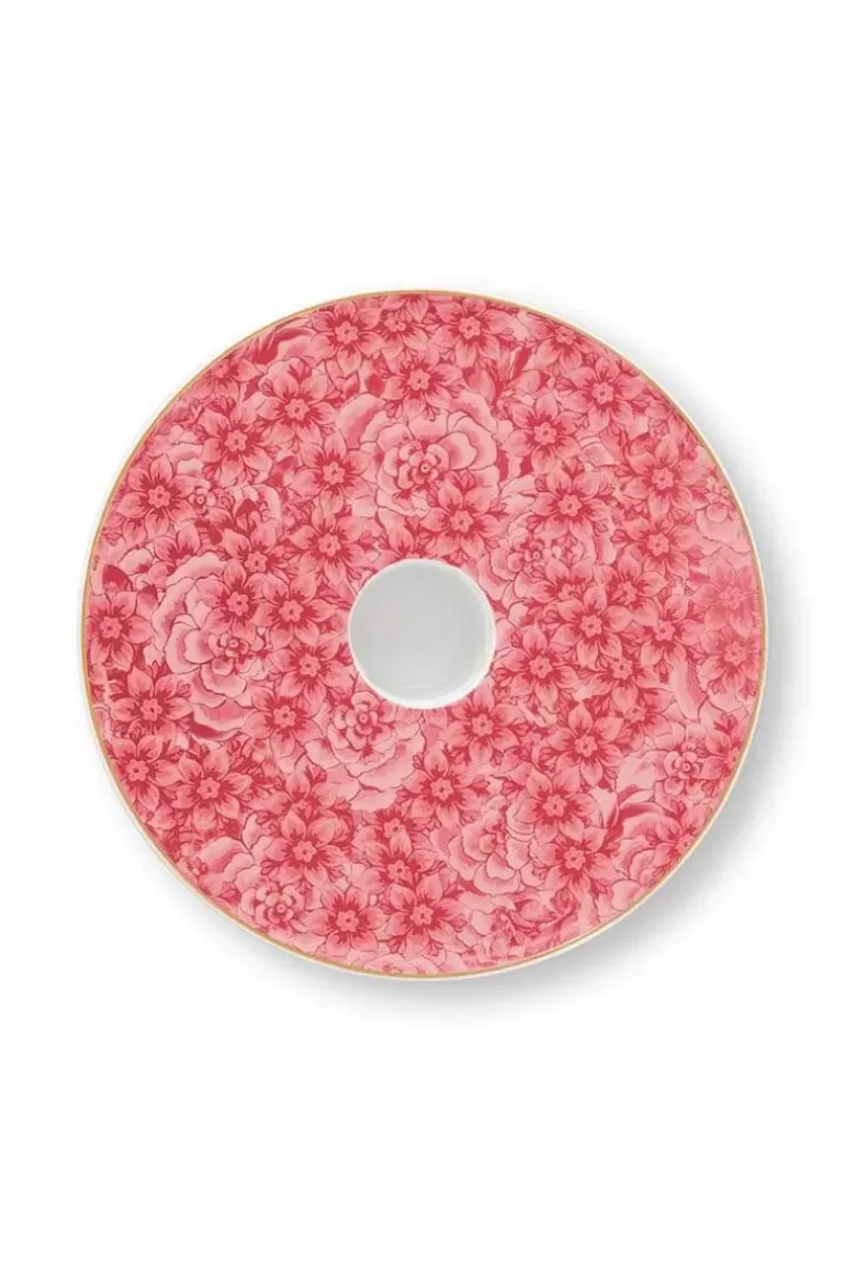 Royal Stripes Kerze Schale Blumen Rosa 14Cm