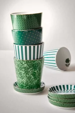 Royal Stripes Tasse Blumen & Teebeutelablage
