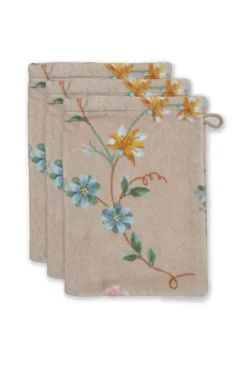 Waschlappen Set/3 Les Fleurs 16X22 Cm